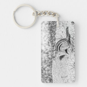 Chipmunk Sketch Key Ring