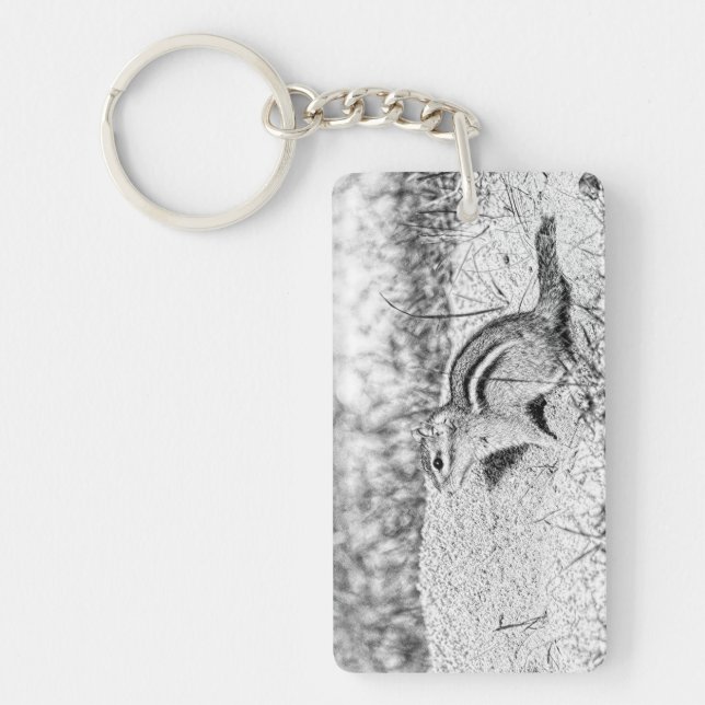 Chipmunk Sketch Key Ring (Front)