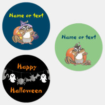 Chipmunk Squirrel Halloween Waterproof Label