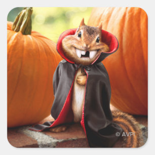 Chipmunk Vampire Square Sticker
