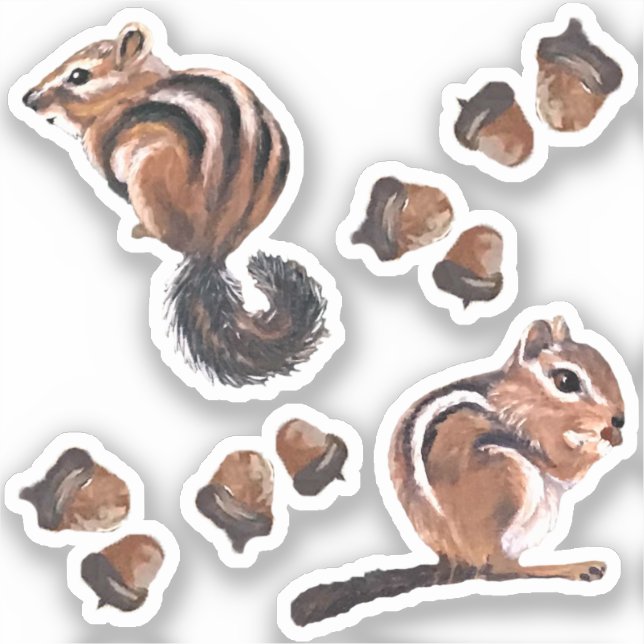 Chipmunk Vinyl Stickers (Front)