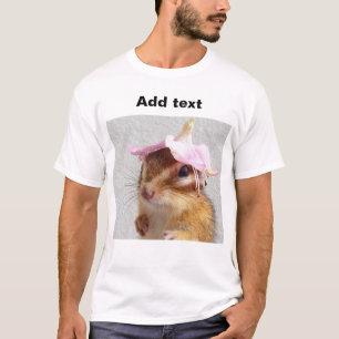 Chipmunk wears flower hat T-Shirt