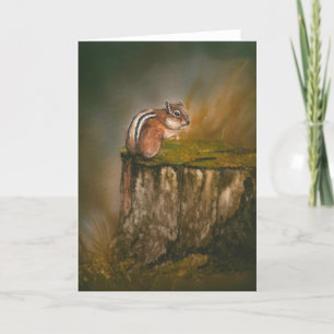 "Chipmunk" Wildlife Art Notecard
