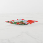 Chipmunk with Christmas Hat in Front of Tree