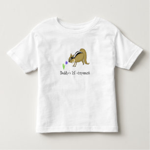 Chipmunk with Flower and Saying Toddler T-Shirt