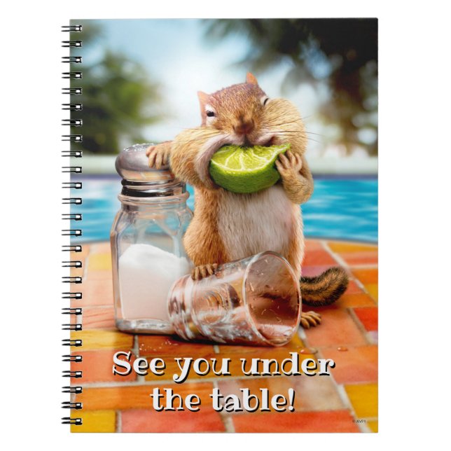 Chipmunk With Lime Notebook (Front)