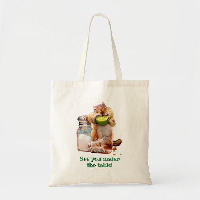 Chipmunk With Lime Tote Bag (Front)