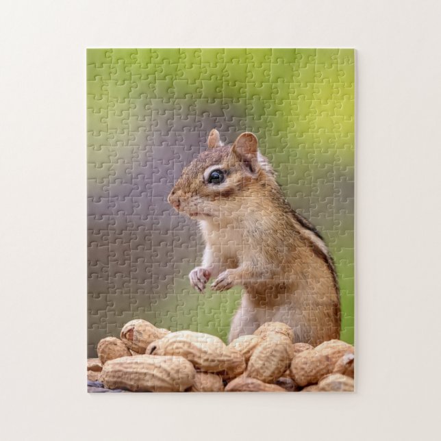 Chipmunk with peanuts jigsaw puzzle (Vertical)