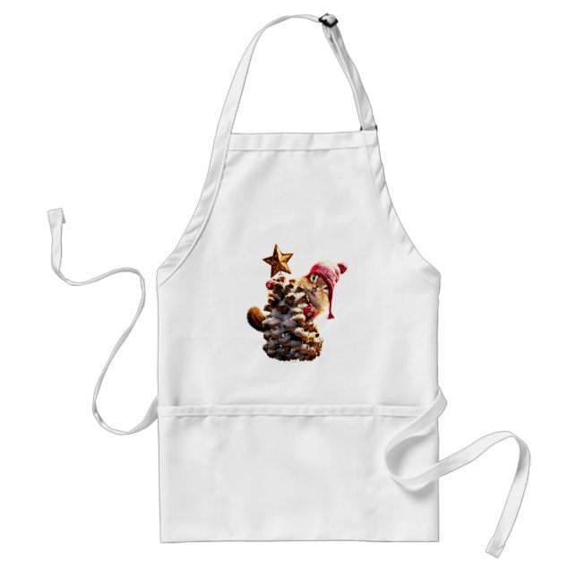 Chipmunk With Pine Cone Tree Standard Apron (Front)