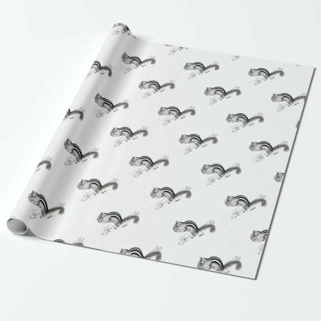 Chipmunk Wrapping Paper (Unrolled)