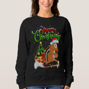 Chipmunk Xmas Decorations Santa Chipmunk Christm Sweatshirt