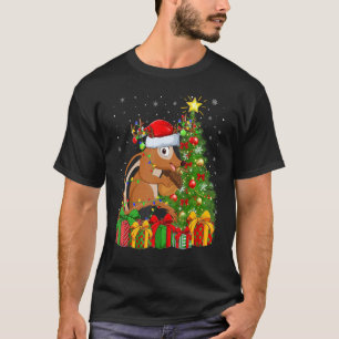 Chipmunk   Xmas Holiday Santa Chipmunk Christmas T T-Shirt