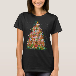 Chipmunk Xmas Lights Santa Chipmunk Christmas Tr T-Shirt