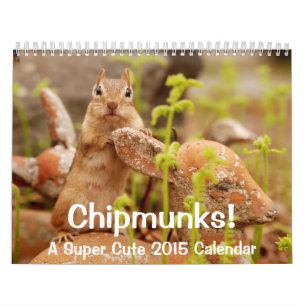 Chipmunks! A Super Cute 2015 Wall Calendar