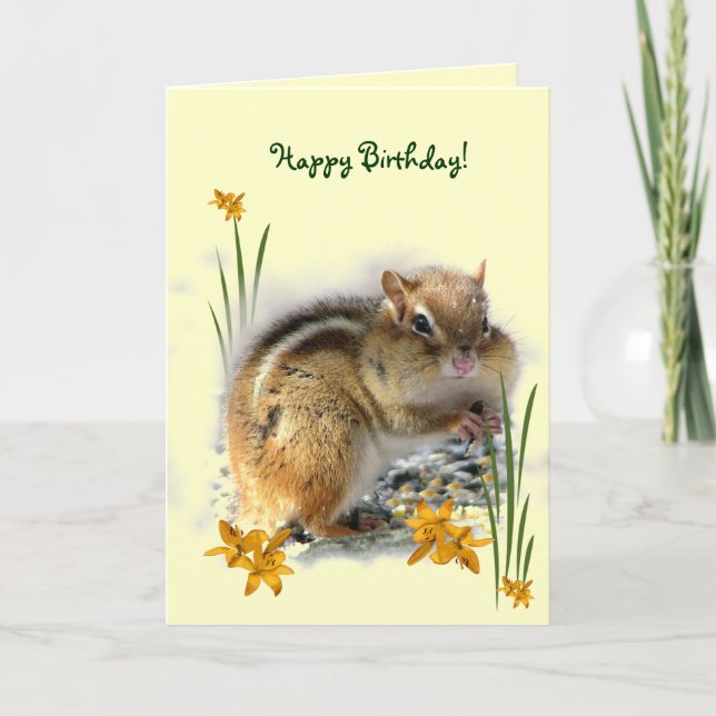 Chipmunk's Birthday Card (Front)