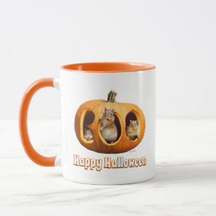 Chipmunks Inside Boo Jack-o-Lantern Mug