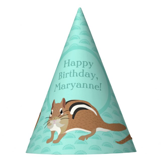Chipmunks Themed Birthday Party Custom Hat (Front)
