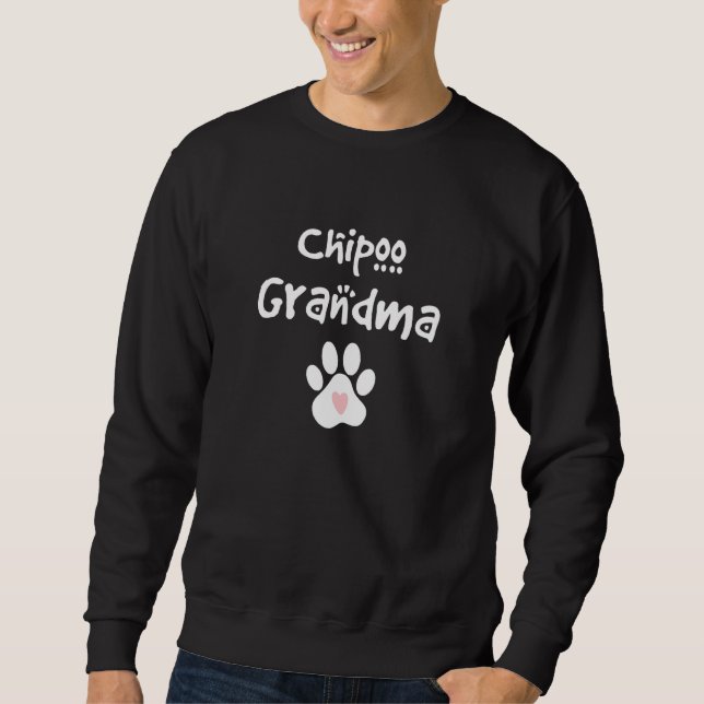 Chipoo Grandma Chihuahua Poodle Mix Breed Dog Sweatshirt (Front)