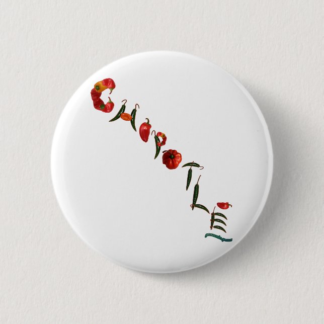 Chipotle Chilli Peppers 6 Cm Round Badge (Front)