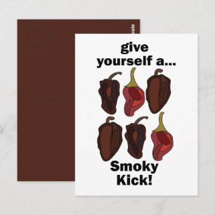 Chipotle Give Yourself a Smoky Kick Funny Chipotle Postcard