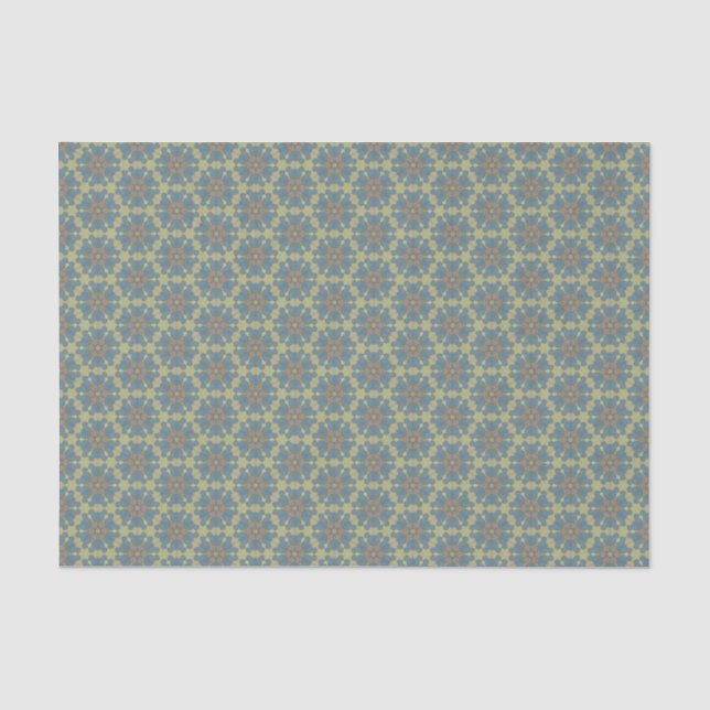 Chipped Paint Blue Green Vintage Texture Tissue Paper (Front)