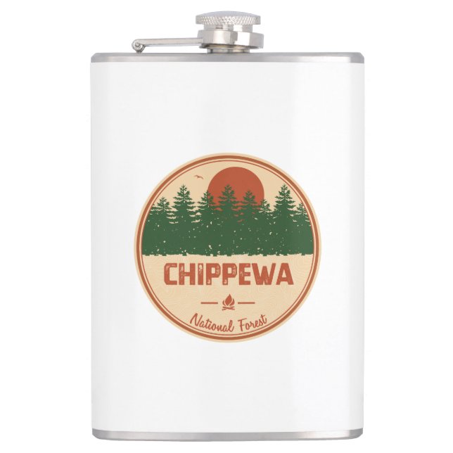Chippewa National Forest Hip Flask (Front)