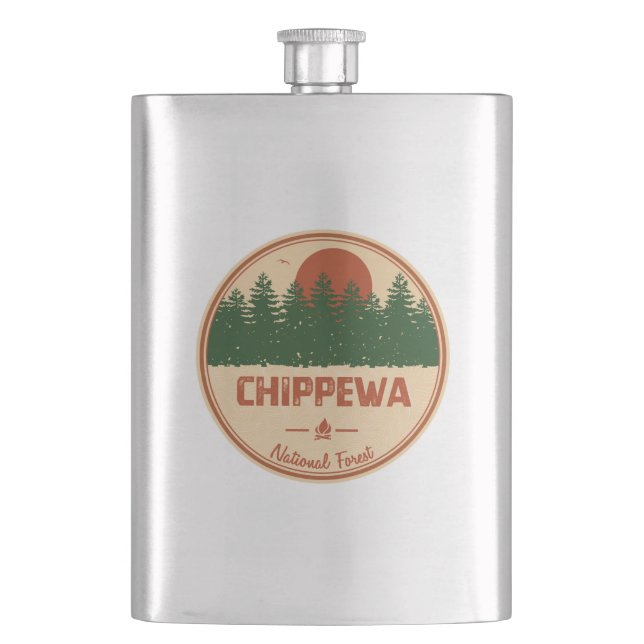 Chippewa National Forest Hip Flask (Front)