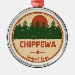 Chippewa National Forest Metal Ornament