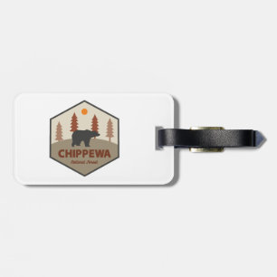 Chippewa National Forest Minnesota Bear Luggage Tag