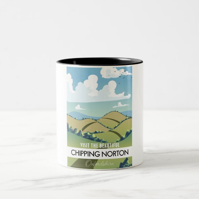 Chipping Norton Oxfordshire Two-Tone Coffee Mug (Center)
