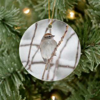 Chipping Sparrow | Ceramic Ornament