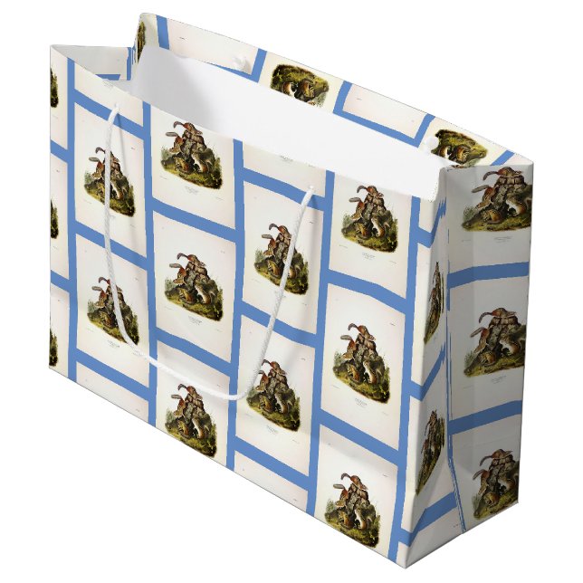 Chipping Squirrel ( Eastern Chipmunk ) by Audubon Large Gift Bag (Front Angled)