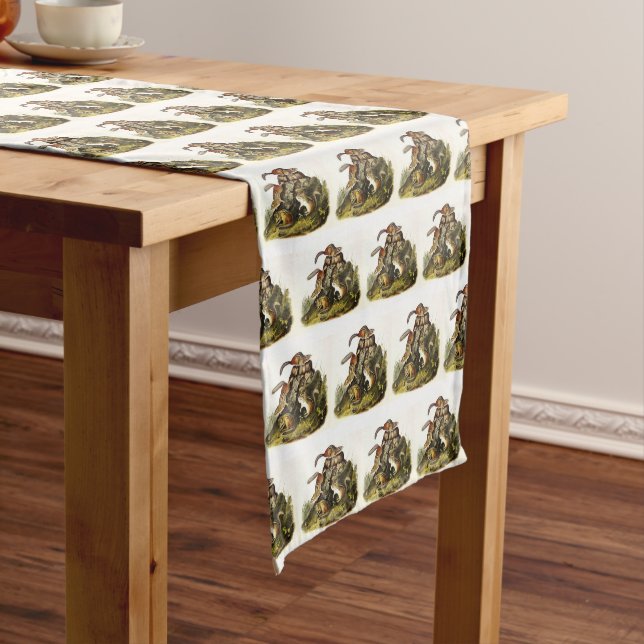 Chipping Squirrel ( Eastern Chipmunk ) by Audubon Medium Table Runner (In Situ)