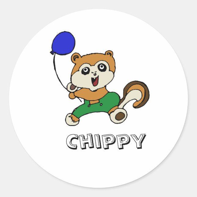 chippy copy, Chippy Classic Round Sticker (Front)