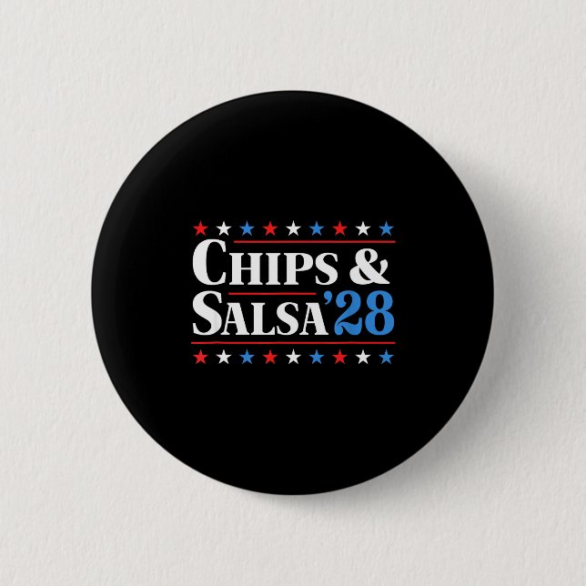 Chips And Salsa 2028 Funny Presidential Election 2 6 Cm Round Badge (Front)