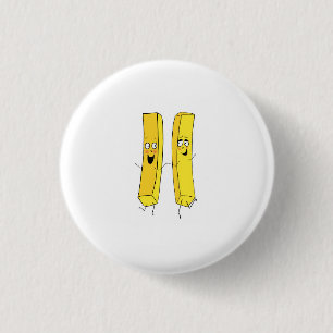 Chips, fries themed 3 cm round badge