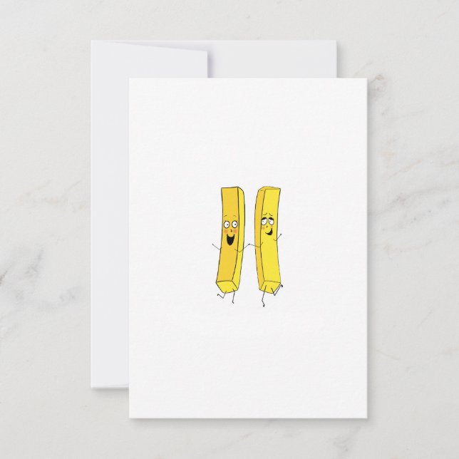 Chips, fries themed thank you card (Front)
