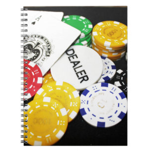Chips Gambling Casino Win Game Luck Risk Bet Notebook