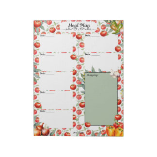 Chips 'N Salsa 7 Day Blank Meal Planner Notepad