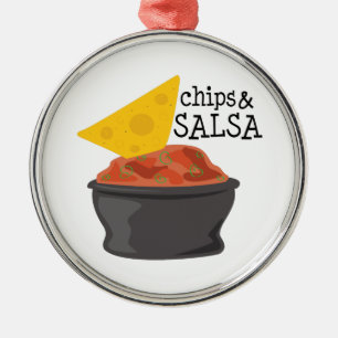 Chips & Salsa Metal Tree Decoration