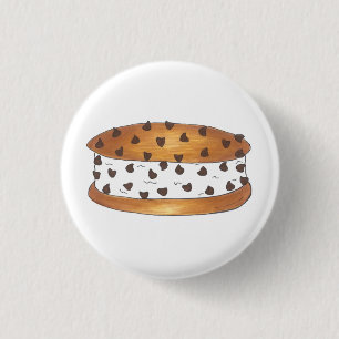 Chipwich Chocolate Chip Cookie Ice Cream Sandwich 3 Cm Round Badge