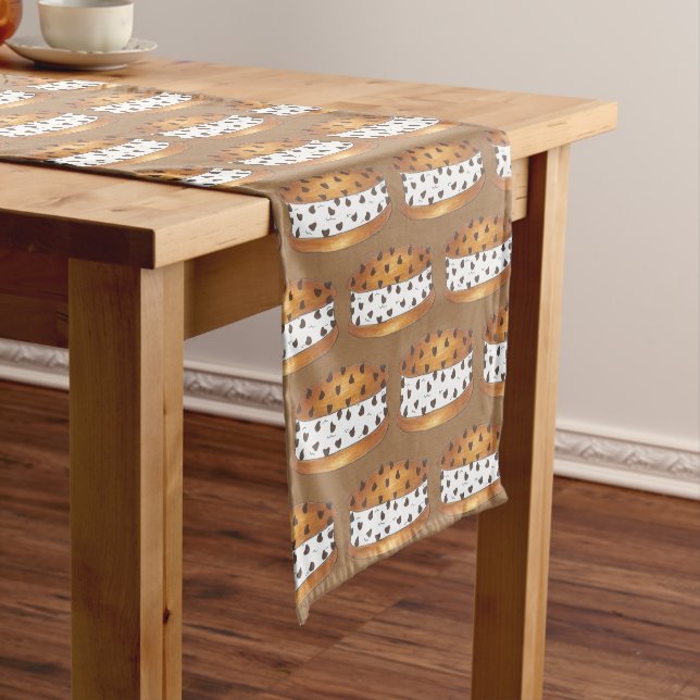 Chipwich Chocolate Chip Cookie Ice Cream Sandwich Short Table Runner (In Situ)
