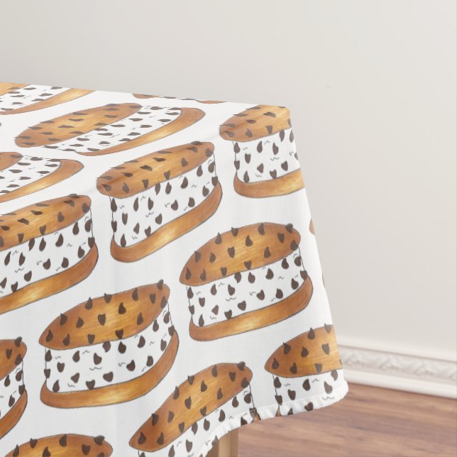 Chipwich Chocolate Chip Cookie Ice Cream Sandwich Tablecloth (In Situ)