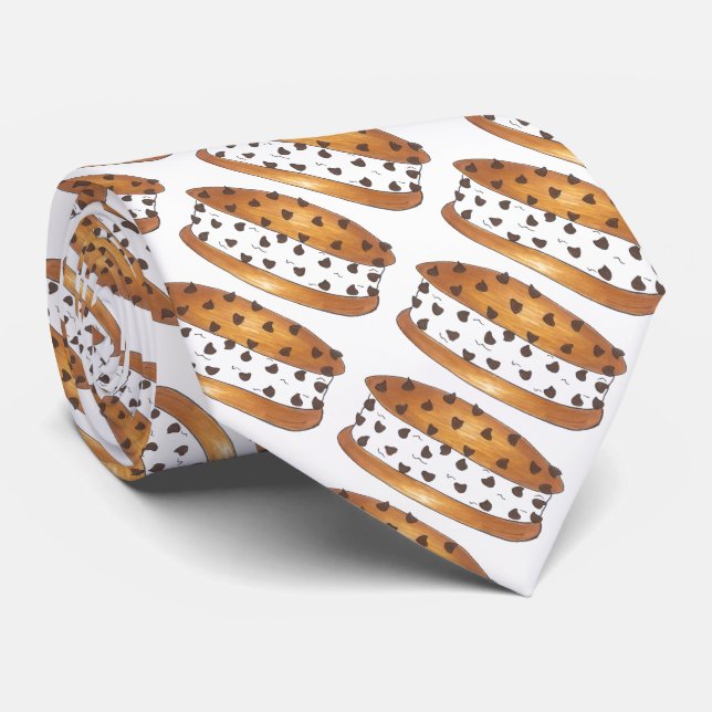 Chipwich Chocolate Chip Cookie Ice Cream Sandwich Tie (Rolled)