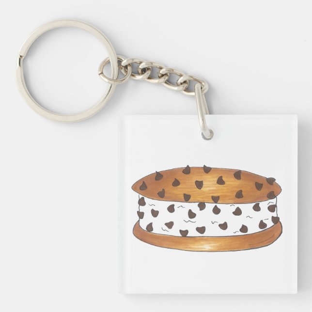 Chipwich Chocolate Ice Cream Sandwich Keychain (Front)