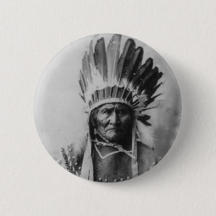 Chiricahua Apache Geronimo Goyathlay Goyahkla 6 Cm Round Badge