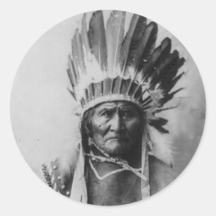 Chiricahua Apache Geronimo Goyathlay Goyahkla Classic Round Sticker