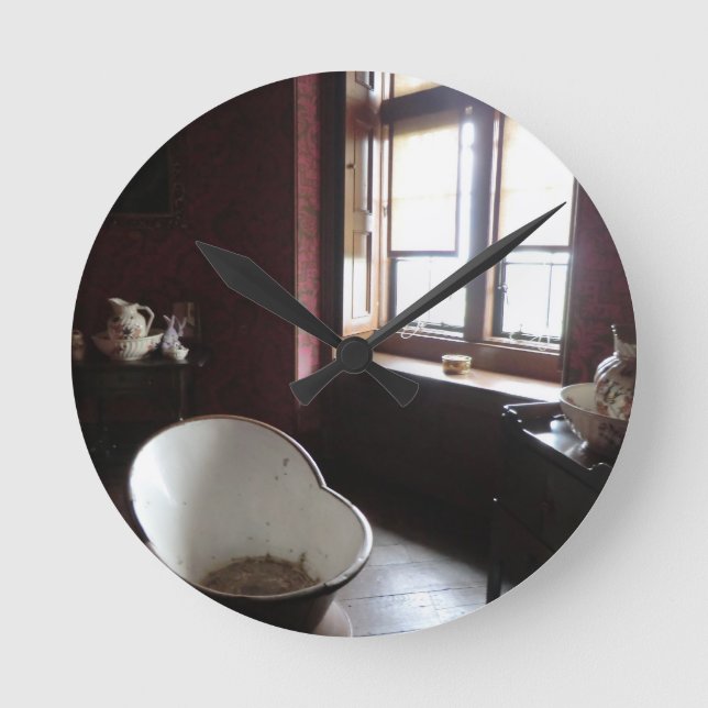 Chirk Castle Bathroom Round Clock (Front)