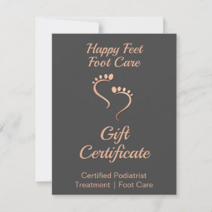Chiropodist Reflexologist Footprint Rose Gift Card