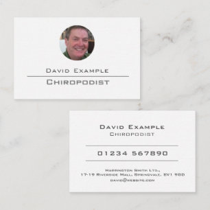 Chiropodist with Photo of Holder Business Card